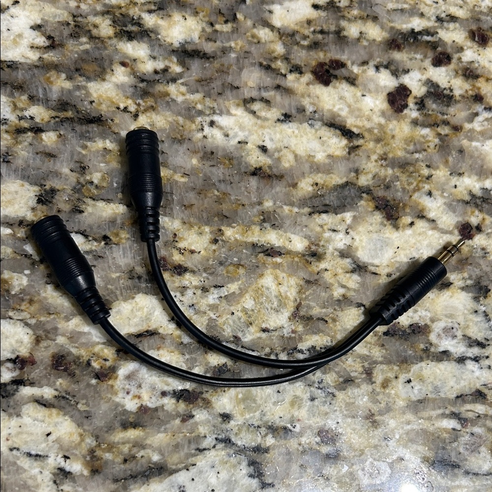 Black Audio Splitter Cable